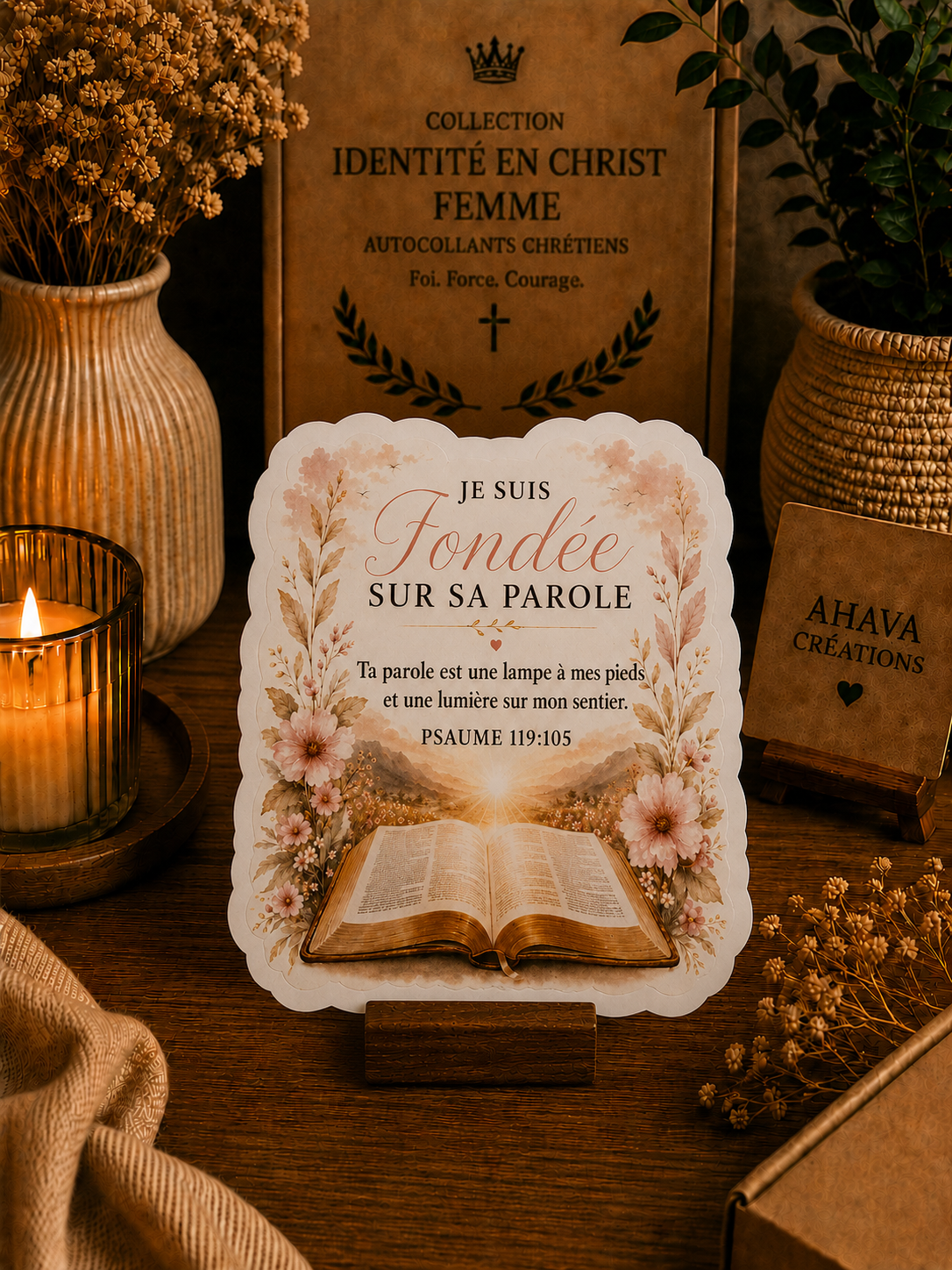 Collection "Identité en Christ" – 10 stickers chrétiens pour femme