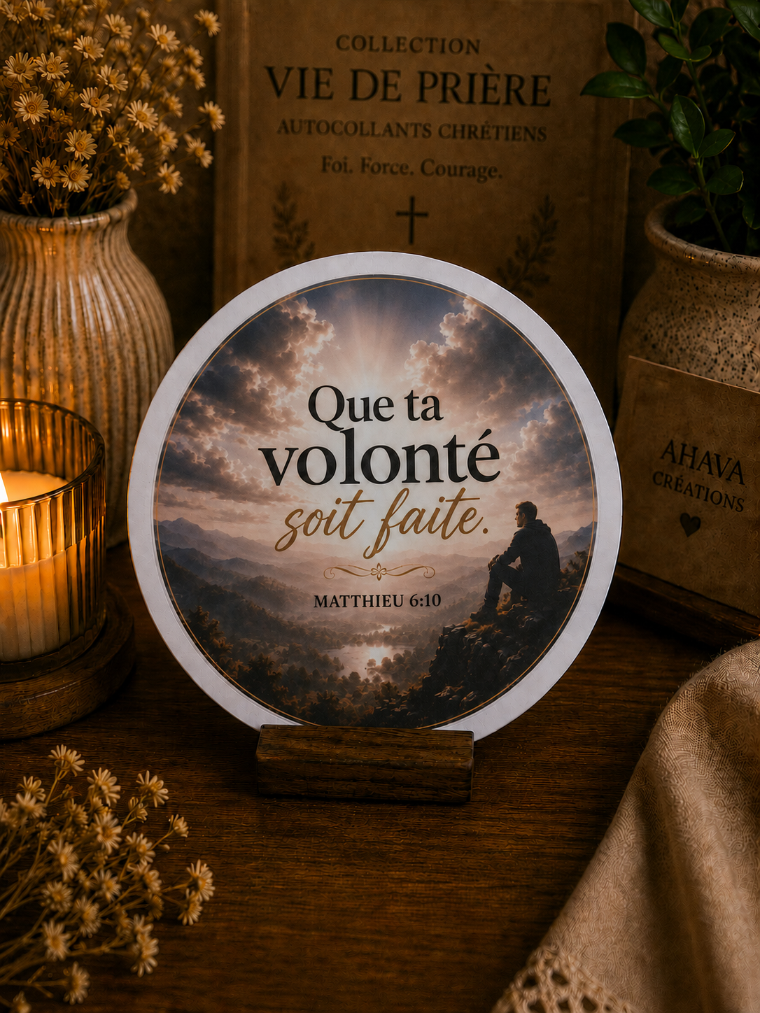 Collection "Vie de prière" – 10 stickers chrétiens