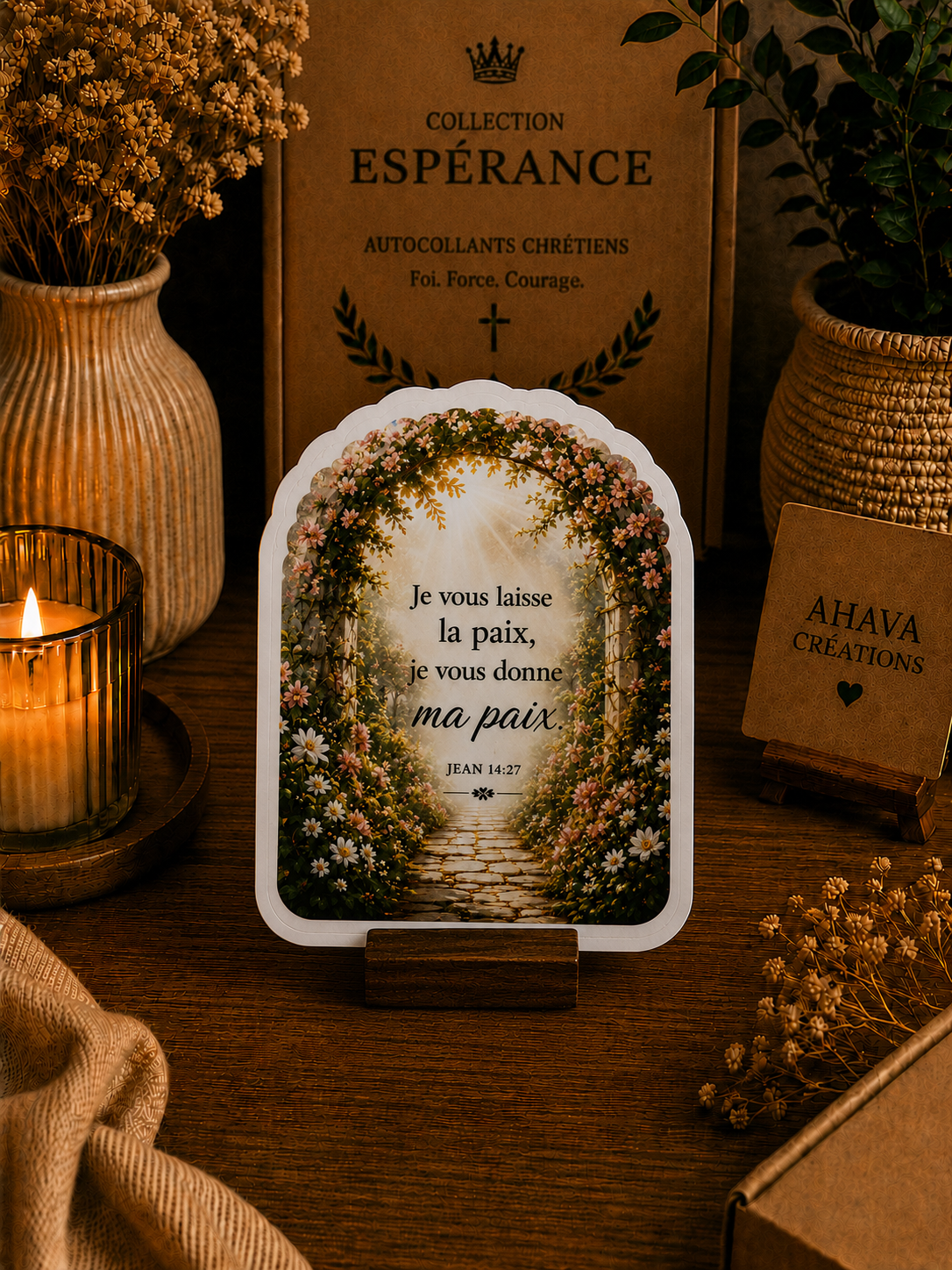 Collection "Espérance" – 10 stickers chrétiens