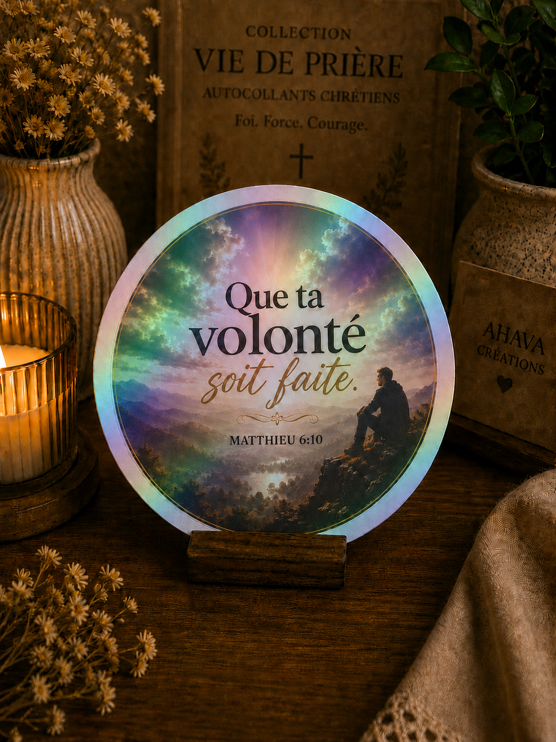 Collection "Vie de prière" – 10 stickers chrétiens