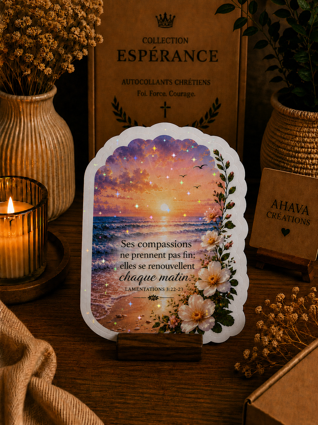Collection "Espérance" – 10 stickers chrétiens