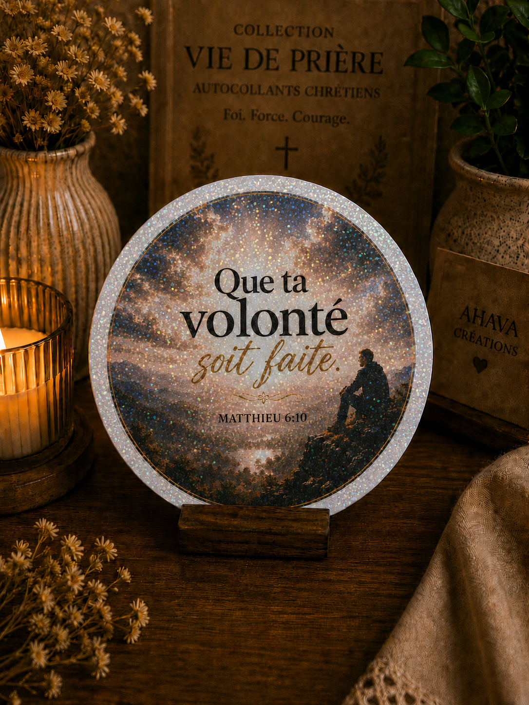 Collection "Vie de prière" – 10 stickers chrétiens