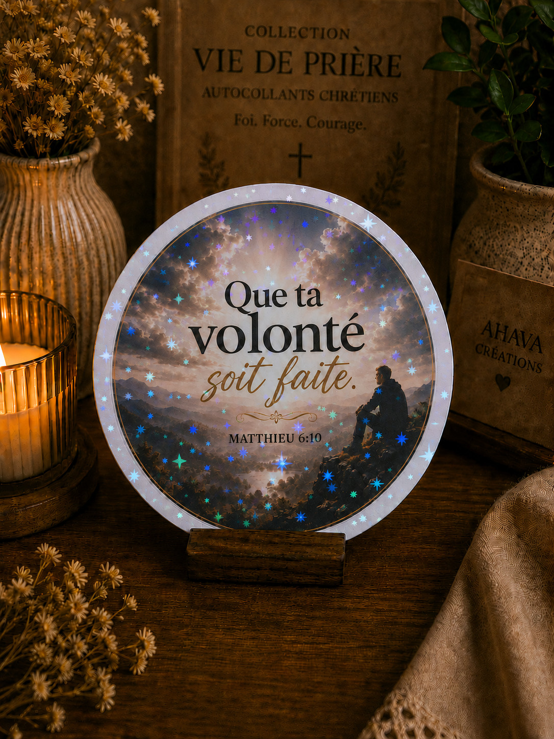 Collection "Vie de prière" – 10 stickers chrétiens