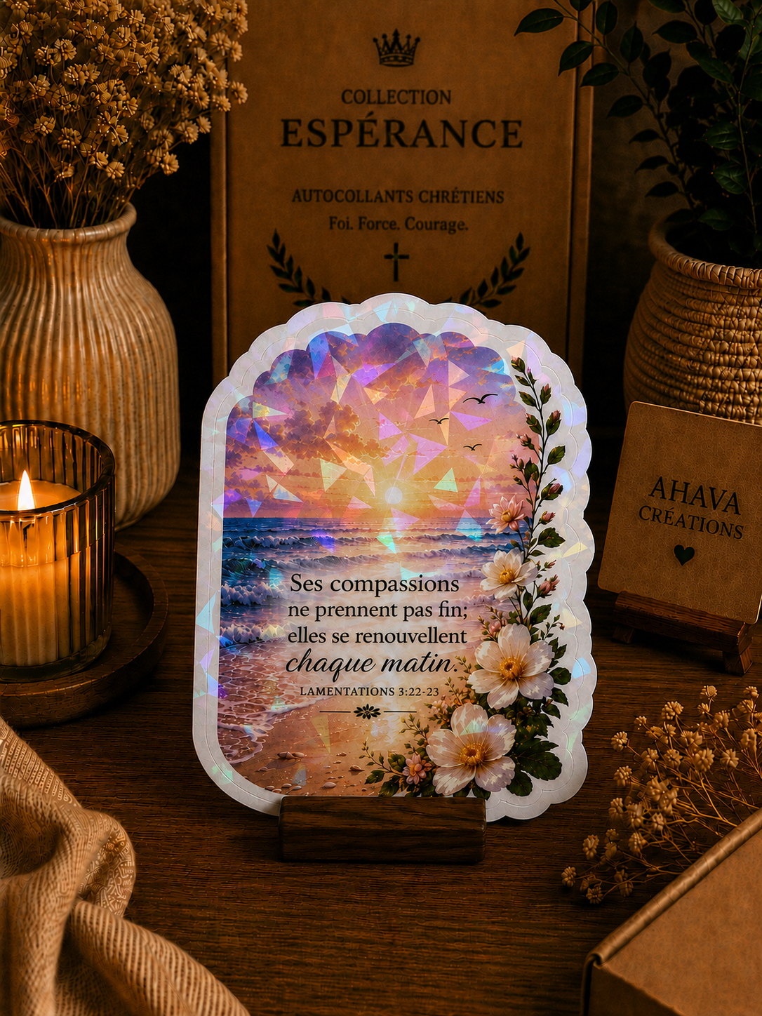 Collection "Espérance" – 10 stickers chrétiens