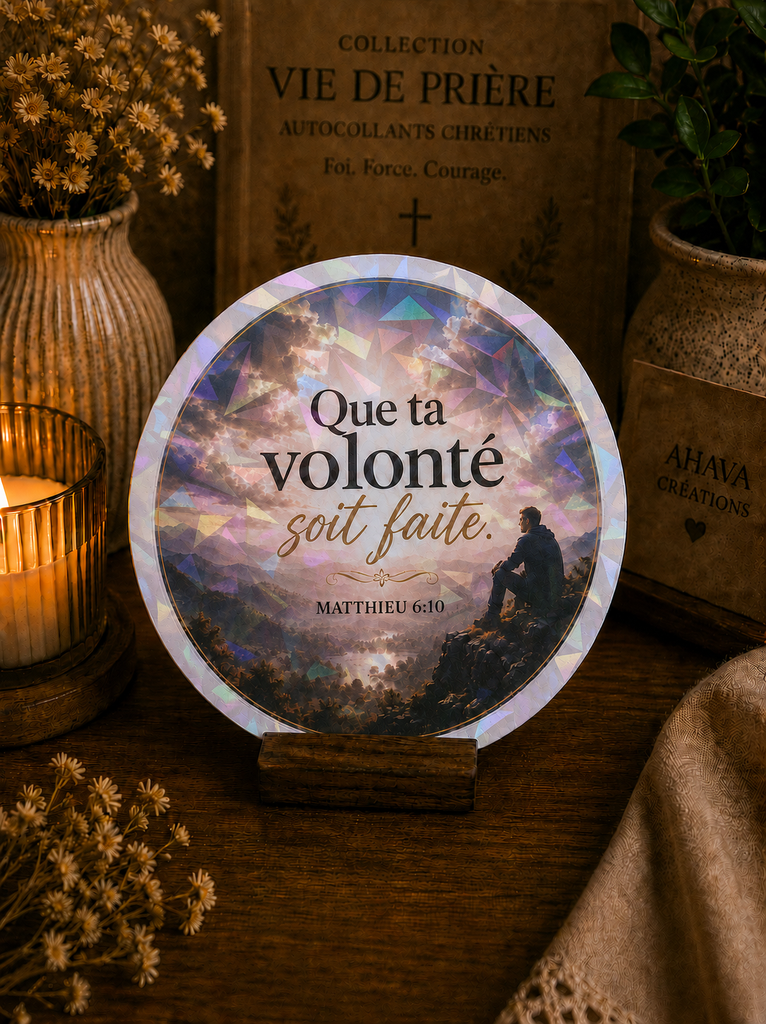 Collection "Vie de prière" – 10 stickers chrétiens